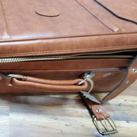 Vintage Suitcase Brown Leather - Picture 4 of 4